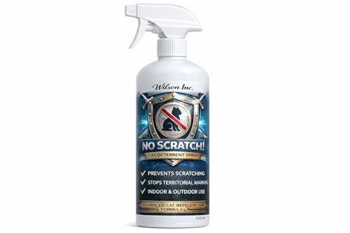 Wilson inc No Scratch - Cat Deterrent Spray – Safe, Humane Protection for Furniture & Home (500ml)