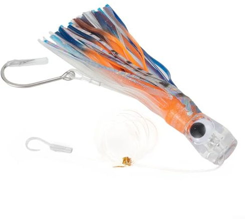 Gdfnmogo Tuna Luya Jig 22 cm, poids 65 g ou 100 g en acier inoxydable avec hameçons barbelés, pour la pêche en mer, bateau et rocher (22 cm, 100 g 6)