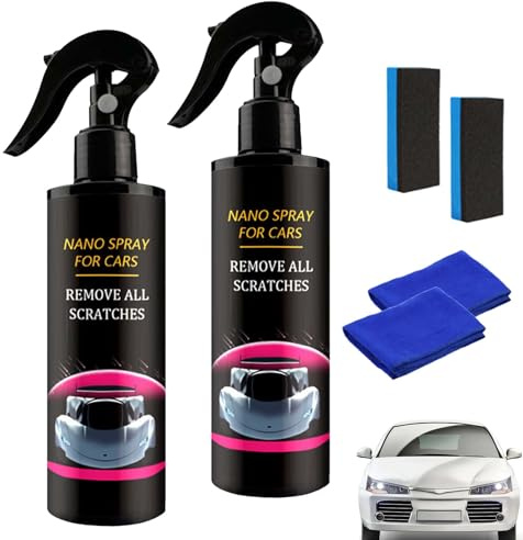 Nurafixauto Spray Kratzer Entfernen, 1/2/3 pcs Nurafixnano Car Spray FüR Glanz Und Schutz, Langhaftender Versiegelung FüR Alle Lacke (2PCS)