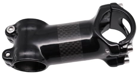 CarbonEnmy Alu Carbon Vorbau 31.8mm Rennrad MTB Stem 7° 3K Carbonmantel Schwarz 80mm 90mm Glänzend (90 mm)