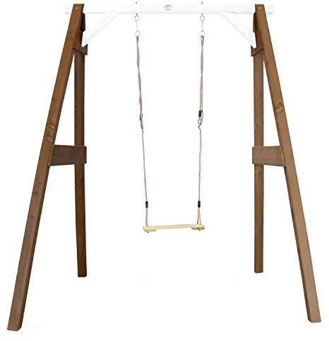 AXI Portique en Bois FSC Marron/Blanc avec Balançoire Enfant | Balançoire pour l’extérieur/Le Jardin