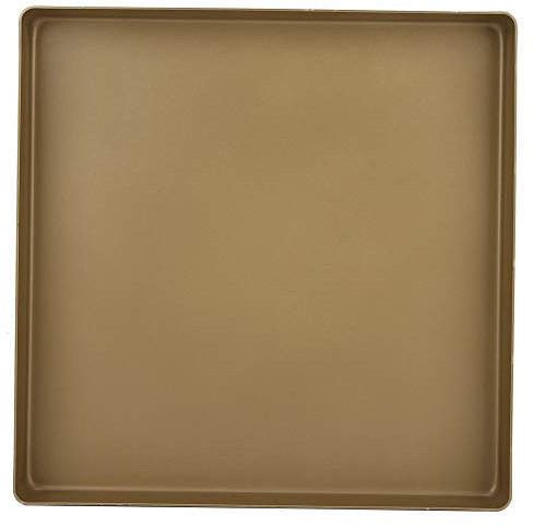 28x28x3cm Lega di alluminio dorata Forma quadrata Teglia da forno antiaderente Teglia per pizza Utensili da Teglia da forno Teglia per pizza antiaderente per Cheesecakes e Pizza