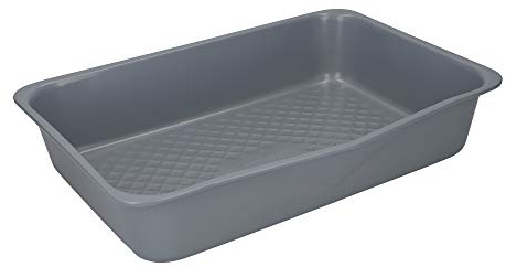 MasterClass Smart Ceramic Roasting Tins mit PTFE-, PFOA- und BPA-freier Antihaftbeschichtung, Karbonstahl, stapelbar, Geschenkpackung mit 2 großen tiefen Bratentabletts / Deckel