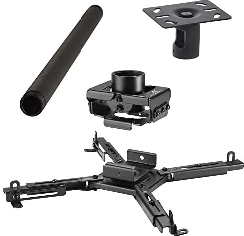 Macelean MC-913 universal projektorhållare med takfäste projektorhållare videoprojektor +/-15° lutningsbar 360° roterbar upp till 35 kg
