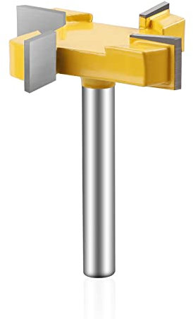 CPROSP Fräser für Oberfräse Spoilboard Fräser 8mm, Planfräser für Oberfräse Schaft 4x Flöten, für die Bodenreinigung Holzbearbeitungswerkzeugbearbeitung & Aushöhlung, φ38mm