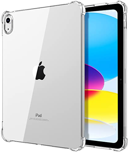 TiMOVO Coque pour iPad A16 11 Pouces/10ème Gén 10,9, Transparent | Étui Mince & Légère en TPU Transparent, Housse de Protection Arrière, Prend en Charge Touch ID