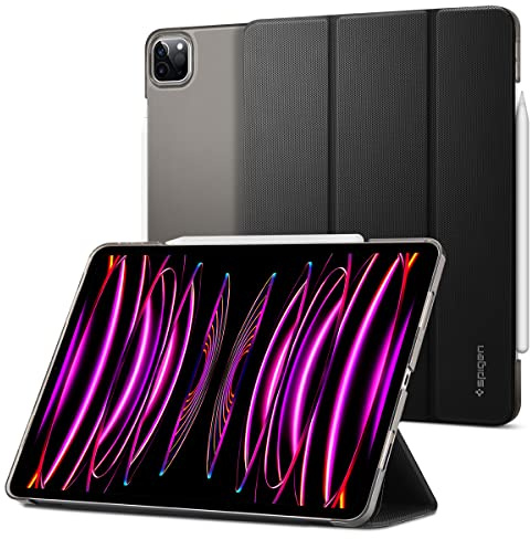 Spigen Liquid Air Folio Hülle Kompatibel Mit iPad Pro 11 Zoll Generation 4 2022 | 3 2021 mit Apple Pencil (2. Gen) Halter - Schwarz