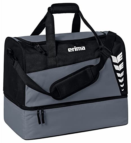Erima Unisex Six Wings Sporttasche mit Bodenfach (7232309), Slate Grey/schwarz, L