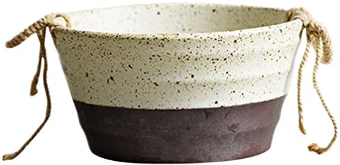 Cabilock Japanese Retro Doppelgriff Schüssel Haushaltssuppe Und Servierschüssel Für Kreative Salate Praktische Nutzung Und Stilvolle Präsentation Der Küche
