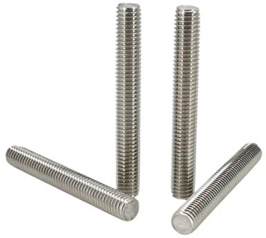 Vollgewindestangen aus Edelstahl 304, Stange M3, M4, M5, M6, DIN975, Stehbolzen, Schraubstange, Draht, Schraubstange, Länge 16 mm (Size : 16mm (10Pcs), Color : M4)