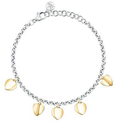 Morellato Bracciale Donna in Acciaio, Collezione Pailettes, Cuori - SAWW04