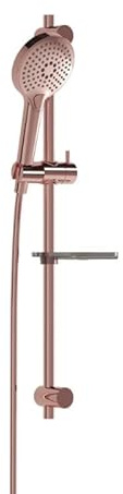 Pommeau de douche VITRA Aquaheat Bliss 3 jets cuivre avec barre, porte savon et flexible