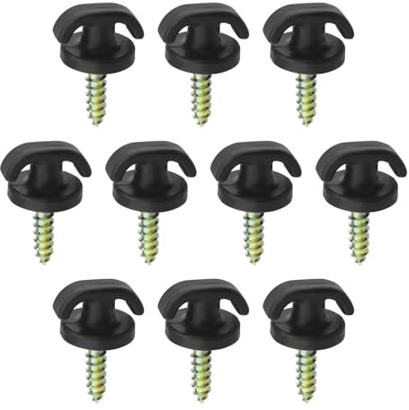EMSea 10pcs Car Trunk Hooks Car Vertical Luggage Hook Car Cargo Net Hook Car Boot Hooks for Car Seat Backs Rear Cargo Trunk Storage Organizer Net, Black
