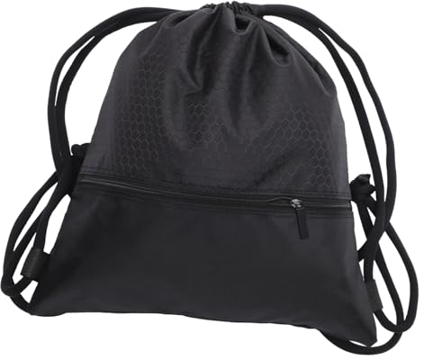 PACKOVE Schwarze Balltasche Aus Nylon-netzmaterial Groß Mit Kordelzugverschluss Für Basketball Kleidung Sportausrüstung Schuhe Handtücher Und Alltagsgegenstände Für Herren Und Damen
