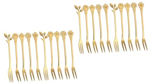 TOPBATHY 20pcs Pack Decorative Fruit Forks Dessert Tasting Forks for Boys and Girls Carnival Birthday Party