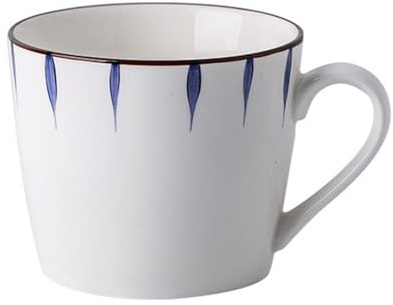 DouYuan Tasse a Cafe Porcelaine Fine, Tasse à Céréales Tasse Déjeuner avec Anse, tasse en Céramique Pour le Café, le Lait, le Jus de Fruit et le Thé, 350ML(12 OZ)
