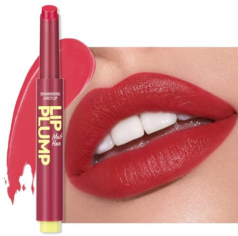 Erinde 2 in 1 Lippenstift & Lip Balm, 24 Stunden Halt Hanganhaltender Lipstick, Wasserfest Feuchtigkeitsspendend Lip Gloss, Pflegender Lippen Makeup Stick