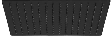 JOHO Alcachofa de ducha de lluvia de 12 pulgadas, Cabezal de ducha lluvia de acero inoxidable con boquillas antical, Rociador para Ducha empotrable, cuadrado 30 x 30 cm, negro