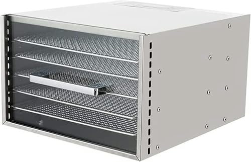 AFLEPCBRQ Food Dehydrator: Adjustable Digital Timer And Temperature Display Control With 5 Stainless Steel Trays, Cecina Dryer, Beef, Beef, Fruits And Vegetables