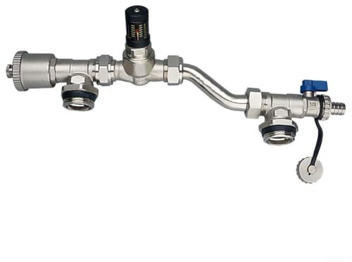 Differenzdruck-Bypass-Ventil für Fußbodenheizung, automatischer Luftablassmechanismus (Silber)