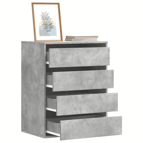 XGWKCNV Furniture select-Eckkommode Betongrau 60x41x76 cm Holzwerkstoff