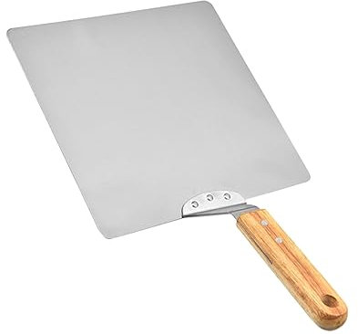 SHOWERORO Edelstahl Pizzaheber Mit Holzgriff Pizzaschieber Für Küche Pizza Shovel Langlebiger Küchenspatel Pizzaspatel Für Familien Und Restaurants