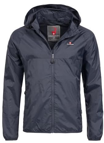 Höhenhorn Rigi - Chaqueta impermeable con capucha para hombre, azul oscuro., 5XL
