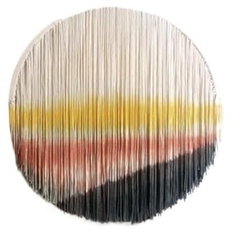 ERVDKXCOI Tapisserie tissée à la Main avec Glands Grands Rid Tapisserie Murale Circulaire Minimaliste Moderne, Tapisserie à Pampilles Minimaliste tissée à la Main, décoration Artistique(120cm/47.2in)