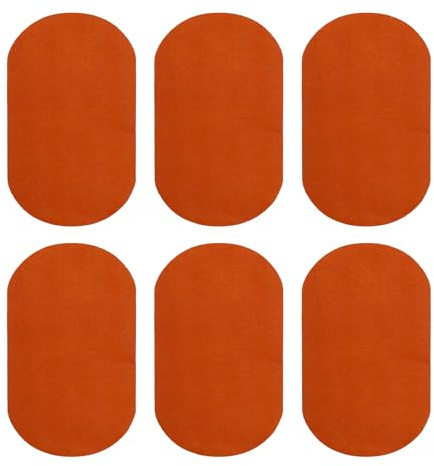 QUARKZMAN Flicken zum Aufbügeln 6 Stück, 180x110mm Patches zum Aufbügeln, Aufbügelflicken für Kleidung, Hosen, Flicken und Dekorieren - Orange