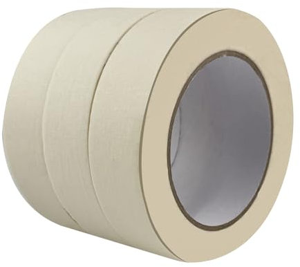 VELLUSTRA Nastro per Mascheratura Standard, Nastro Adesivo, Nastro in Carta per Mascheratura, Rimozione Senza Residui per 2 Giorni, Senza Solventi, per Mascheratura Pittura e Imbiancatura 50m x 30mm