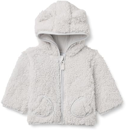 Amazon Essentials Chaqueta en Peluche con Capucha Unisex Bebés, Gris Perla, 6-9 meses