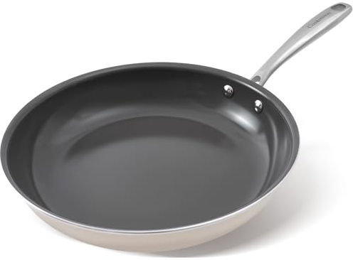 Cookersway Bratpfannen aus Keramik, antihaftbeschichtet, 28 cm, antihaftbeschichtet, große Kochpfanne für Küche, PFOA-PTFE, PFA-frei