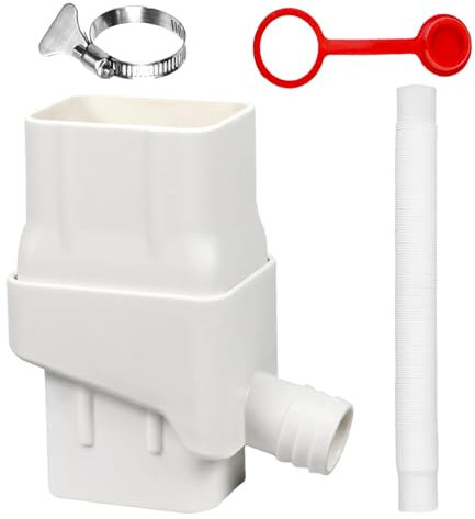Rain Diverter Kit – Rainwater Collection System with Filter Attachment, Barrel Connection Tool | Adjustable Downspout Filtration Valve System for 2 x 3 Inch Gutter Pipes and Water Storage