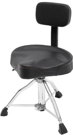 KANBCNG hebbarer Trommelhocker, klappbarer Trommelhocker, höhenverstellbar von 45-60 cm, max. Belastung 120 kg, 360° schwenkbar, mit Rückenlehne, geeignet für Büros, Labors, Friseure, etc.