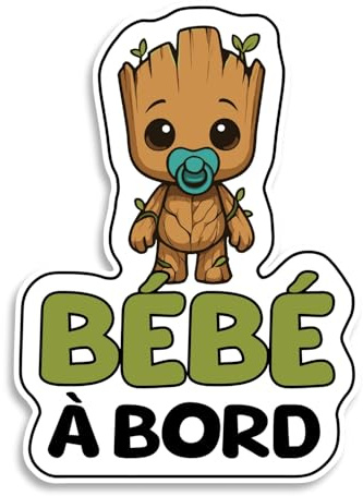 Bebe a bord voiture, Bébé Superhéro, Sticker bebe a bord Résistants aux UV et Waterproof, Autocollant Facile à Appliquer, Autocollant pour Voiture