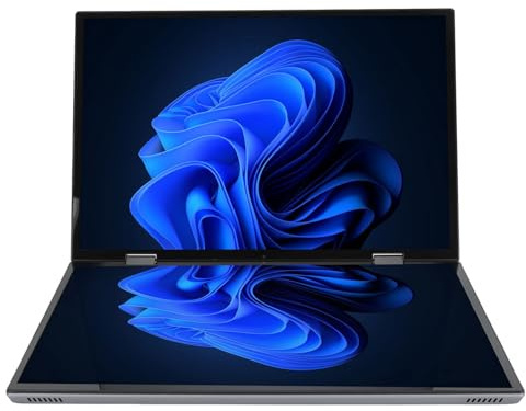 Plyisty Dubbel Pekskärm 2.2K HD Laptop Business Gaming för Celeron 1,7 GHz Pro 14 Tum Laptop Computer for Business/Gaming (EU)