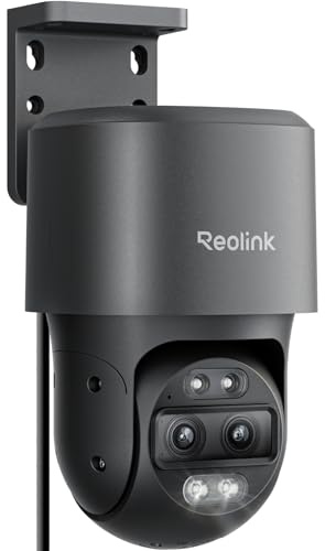 Reolink 4K 8MP PTZ PoE Überwachungskamera Außen mit Dual-Objektiv, 6X Hybridzoom, 355°/90° Schwenkbar, Auto-Tracking, Farbnachtsicht, Personen-/Fahrzeug-/Tiererkennung, 2-Wege-Audio, TrackMix PoE Grau