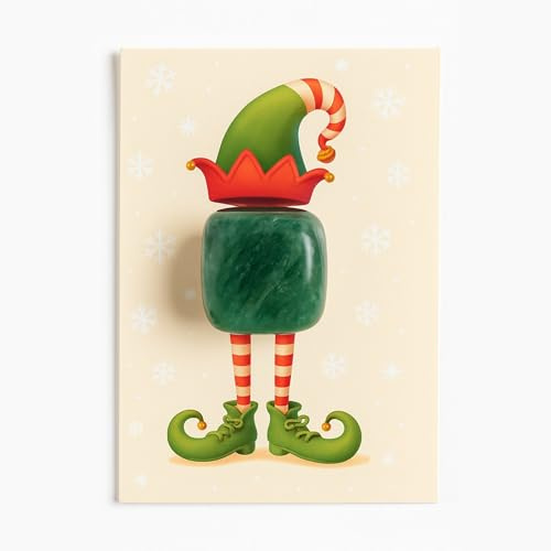 Milaboo® Wichtelschatz als Geschenk und Wichtel Zubehör Weihnachten – Magischer Glücksstein für Kinder, handverlesener Stein (2-3 cm) mit Karte (Elfstein)