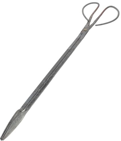 TEHAUX Pinzas para Leña de Hierro Reforzado Herramientas Resistentes para Chimenea y Fogata Agarrador de Troncos para Barbacoa y Cocina Exterior Segura