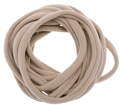 Fascia Elastica per Chioma Neonata in Nailon 20 Pezzi Khaki | Antiscivolo e Morbida, per Infant e Toddlers, Adatta a Feste Speciali e Compleanni