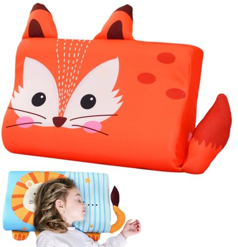 bergxperten Spiel Wolke Kuschelfreund - Kinderkopfkissen 45 × 26 cm, ergonomisches atmungsaktives Kinderkissen, hautfreundlich, maschinenwaschbar, niedliche Tiermotive