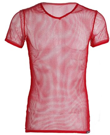 XUCZHAI Snabbtorkande och sval cyklist väst, transparent svart Club T-shirt, nättröja, sportkläder (röd, M)