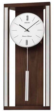SEIKO QXH068B Dual Chimes Wanduhr aus Holz mit Pendel