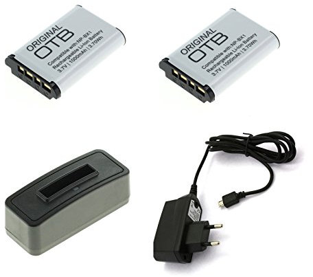 bg-akku24 2 Stück Akku, Ladegerät, Netzteil für Sony Cyber-Shot DSC-H400,DSC-HX50,DSC-HX50V,DSC-HX60,DSC-HX60V,DSC-HX80,DSC-HX90,DSC-HX90V,DSC-HX300,DSC-HX400,DSC-HX400V,DSC-WX300,DSC-WX350,DSC-WX500