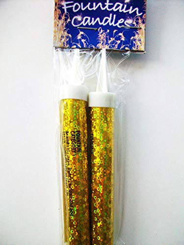 Finchley 10 x Gold Ice Sparkling Fountain Candles (Packs of 20) 20 Total