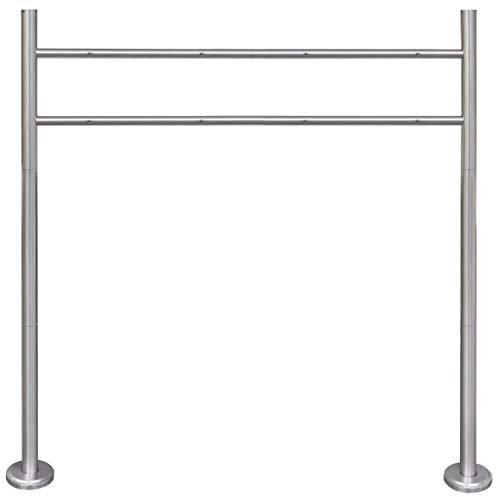 Tidyard Edelstahl-Ständer für doppelten Briefkasten Stand for Post Box Mailbox Letterbox Stand
