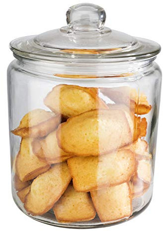 Pot de stockage APS Classic - Pot de stockage en verre de haute qualité d'une capacité de 4,0 litres - vos produits restent frais grâce au couvercle en verre avec joint, pot de stockage