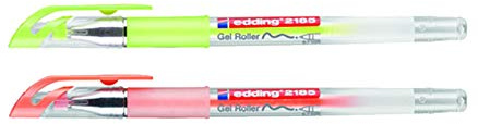 Edding Gelschreiber Gelroller gold (2 Pastellfarben - Pastellgelb & Pastellorange)