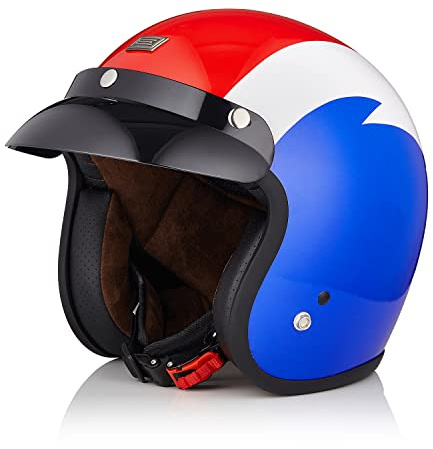 ORIGINE Offener Motorrad Jethelm ECE Zugelassener Roller Helm mit Sonnenblende