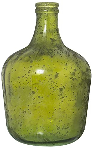 Jarron de sobremesa con Forma de garrafa de Cristal de 12 litros en Verde ø26x42 cm